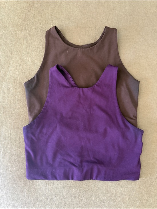 girlfriend collective Other - girlfriend collective Plum and Brown Dylan Crops